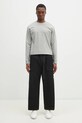 Carhartt WIP longsleeve din bumbac Chase I026392.GREY.HEATH gri