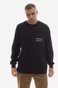 Bavlnené tričko s dlhým rukávom Maharishi Organic Cotton Jerse regular čierna 7022.BLACK
