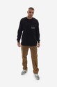 Maharishi longsleeve bawełniany Organic Cotton Jerse 7022.BLACK czarny AA00