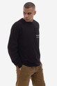 Bavlnené tričko s dlhým rukávom Maharishi Organic Cotton Jerse 7022.BLACK