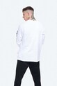 Odzież Wood Wood longsleeve bawełniany Peter 12025402.2334 biały