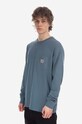 Carhartt WIP longsleeve din bumbac AMMONITE I030437 albastru