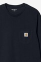 Carhartt WIP longsleeve din bumbac AMMONITE I030437 bleumarin AA00