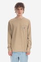 Îmbrăcăminte Carhartt WIP longsleeve din bumbac AMMONITE I030437 bej