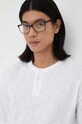 American Vintage longsleeve din bumbac alb MSON02