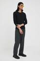 American Vintage longsleeve din bumbac MBYSA18 negru AA00