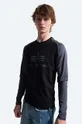 black Alpha Industries cotton longsleeve top Basic LS Men’s