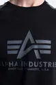 czarny Alpha Industries longsleeve bawełniany Basic LS