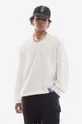 Βαμβακερή μπλούζα με μακριά μανίκια Ader Error λευκό