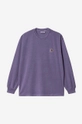 Carhartt WIP cotton longsleeve top Nelson violet