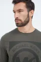 Homewear pamučna majica dugih rukava Michael Kors zelena
