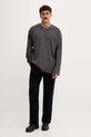 Diesel longsleeve bawełniany T-CRAHOR-BOXT-LS-T1 A19464.0NIAX szary AA00