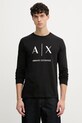Armani Exchange longsleeve męski bawełniany czarny XM002684.AF10356.NOS