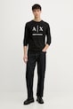 Armani Exchange longsleeve męski bawełniany XM002684.AF10356.NOS czarny AA00