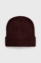 Pieces Czapka z domieszką wełny bordowy 17114836