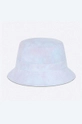 Шляпа из хлопка New Era Tie Dye Bucket голубой