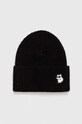 Čepice s příměsí kašmíru Karl Lagerfeld s příměsí vlny černá 240W3406