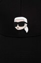 Accessori Karl Lagerfeld berretto da baseball in cotone 240W3430 nero