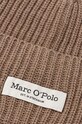 Marc O'Polo czapka bawełniana M09605901141 beżowy AW25