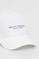 Armani Exchange berretto da baseball in cotone 944207.3R130.NOS bianco AA00