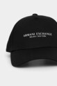 Bavlněná baseballová čepice Armani Exchange 944207.3R130.NOS černá AA00