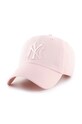 Бавовняна бейсболка 47 brand MLB New York Yankees аплікація рожевий B.NLRGW17GWS.PK