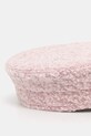 Vlněná čepice Ruslan Baginskiy růžová KPC039.WA.BUK.WPNS.WRB