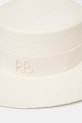 Doplňky Klobouk Ruslan Baginskiy Canotier Hat CNT035.STR.PRL.2CHA.WRB bílá