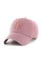 47 brand șapcă de baseball din bumbac MLB New York Yankees bumbac roz B.RGW17GWS.QC