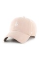 47 brand czapka z daszkiem sztruksowa MLB Los Angeles Dodgers aplikacja różowy B.THCBR12EWS.PK
