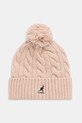 Kangol czapka z domieszką wełny POMPOM z domieszką wełny różowy K4460SM.LP683