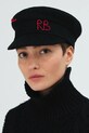 Ruslan Baginskiy kaszkiet wełniany wełna czarny KPC033.W.WPNS.WRB