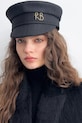 Ruslan Baginskiy kaszkiet wełniany wełna czarny KPC033.WP.PLS.MRB