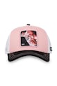 Capslab șapcă bi-materială din bumbac și piele întoarsă CL.DBZ8.1.CT.BUU roz AA00