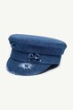 RUSLAN BAGINSKIY căciulă pentru femei, din denim Distressed Baker Boy Cap KPC078.C.JNS.PRV.JNSRB albastru AA00