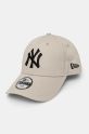 Pamučna kapa sa šiltom za bebe New Era NEW YORK YANKEES natpis bež 12745557