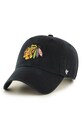 47brand - Sapca Chicago Blackhawks Clean up negru H.RGW04GWS.BK