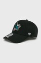 47 brand - Czapka NHL San Jose Sharks czarny H.MVP22WBV.BK