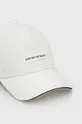 Βαμβακερό καπέλο του μπέιζμπολ Emporio Armani λευκό