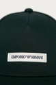 Хлопковая кепка Emporio Armani тёмно-синий