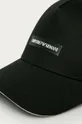Βαμβακερό καπέλο του μπέιζμπολ Emporio Armani μαύρο