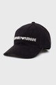 Бавовняна кепка Emporio Armani аплікація темно-синій 627901.CC994.NOS