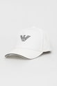 Хлопковая кепка Emporio Armani аппликация белый 627920.CC990.NOS