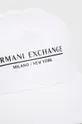 Armani Exchange czapka bawełniana biały