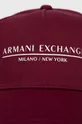 Pamučna kapa Armani Exchange ljubičasta