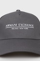 Bavlněná čepice Armani Exchange 954202.CC150.NOS šedá AA00