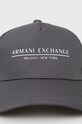 Bavlněná čepice Armani Exchange 954202.CC150.NOS šedá AA00