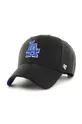 czarny 47brand czapka z domieszką wełny MLB Los Angeles Dodgers Męski