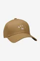 brązowy Makia czapka z daszkiem bawełniana Brand Cap Męski