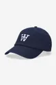 σκούρο μπλε Βαμβακερό καπέλο του μπέιζμπολ Wood Wood Eli AA Ανδρικά